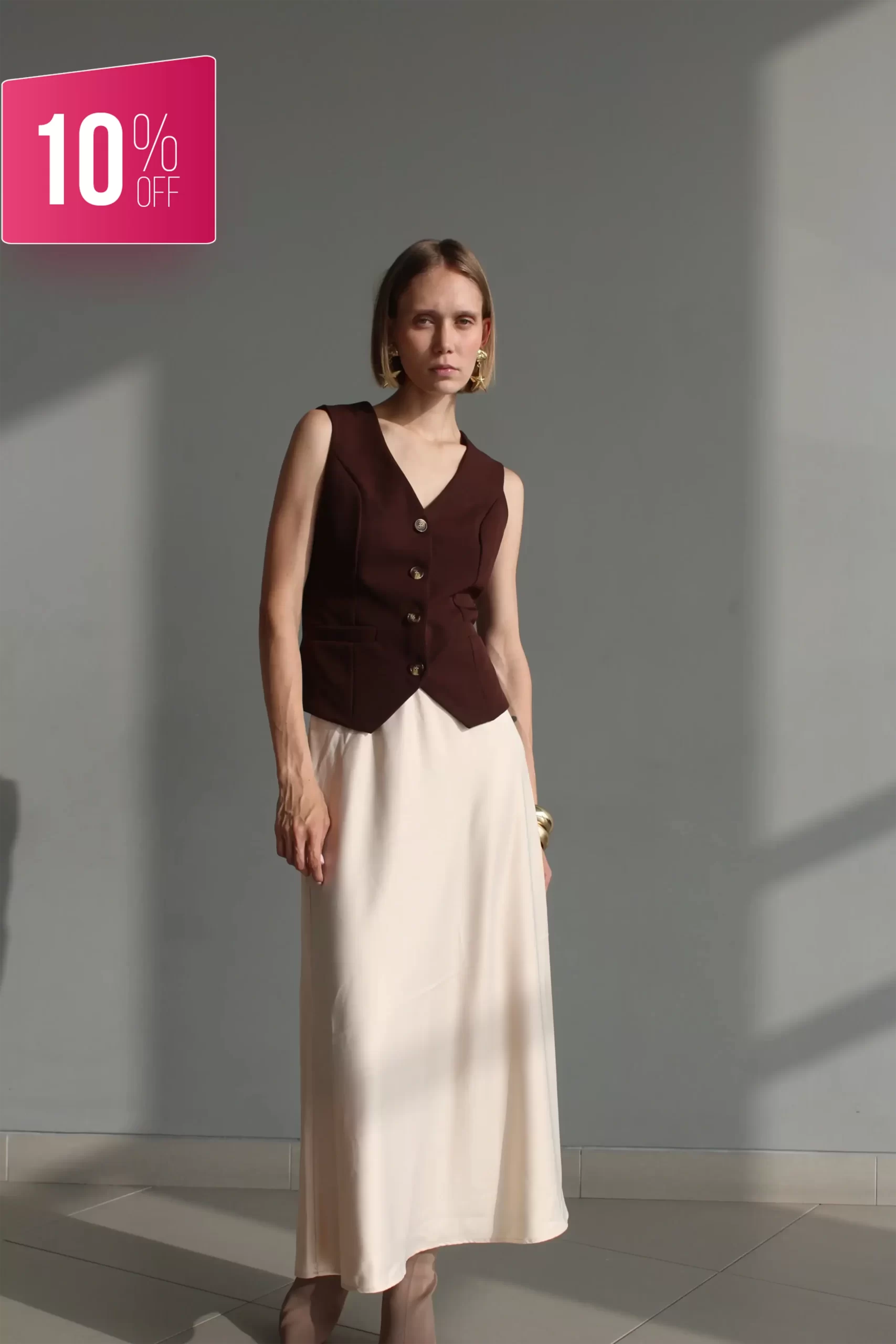 Falda de Benetton Hueso
