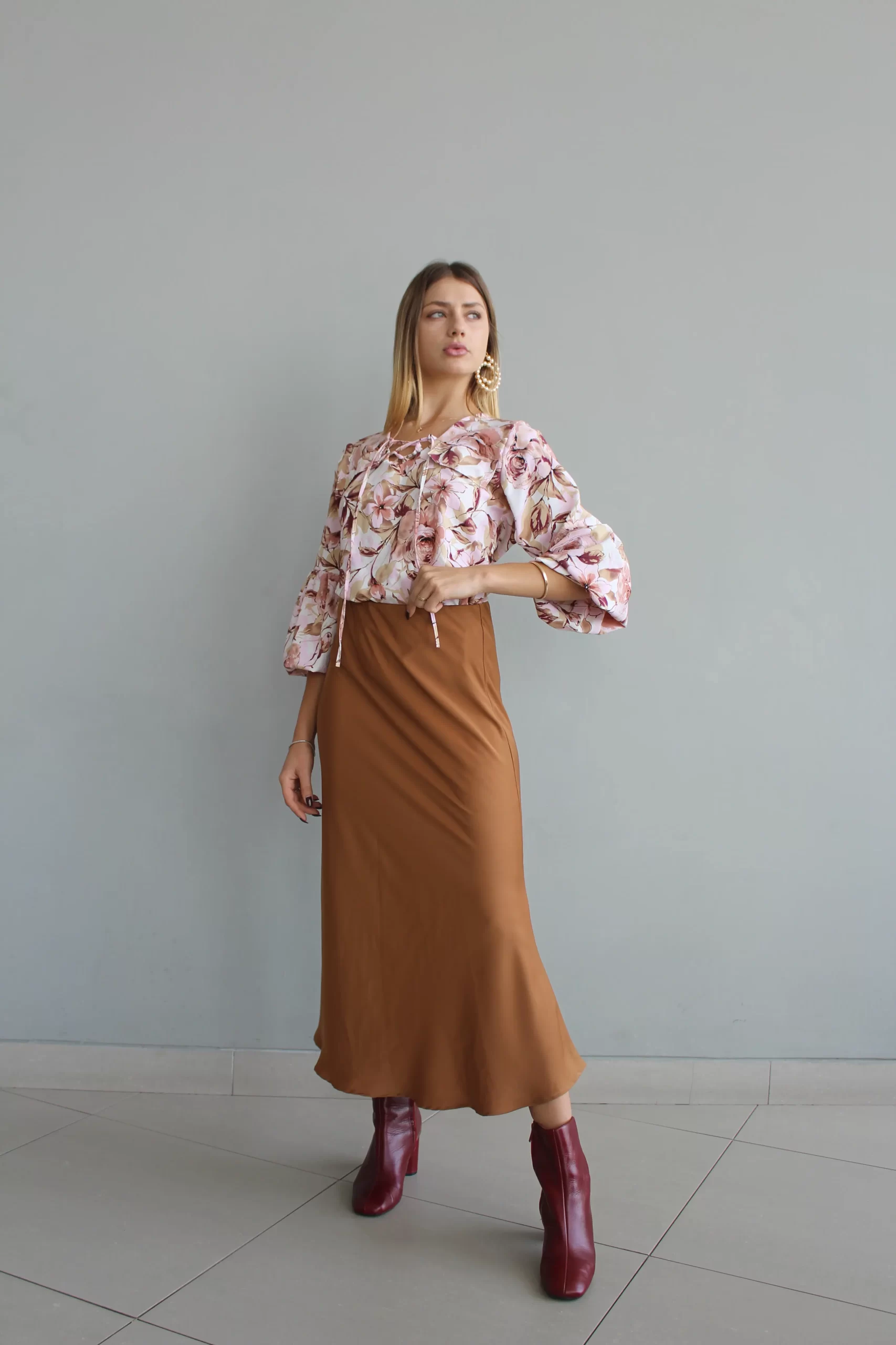 Blusa Manga bombacha estampado de floral - Imagen 4