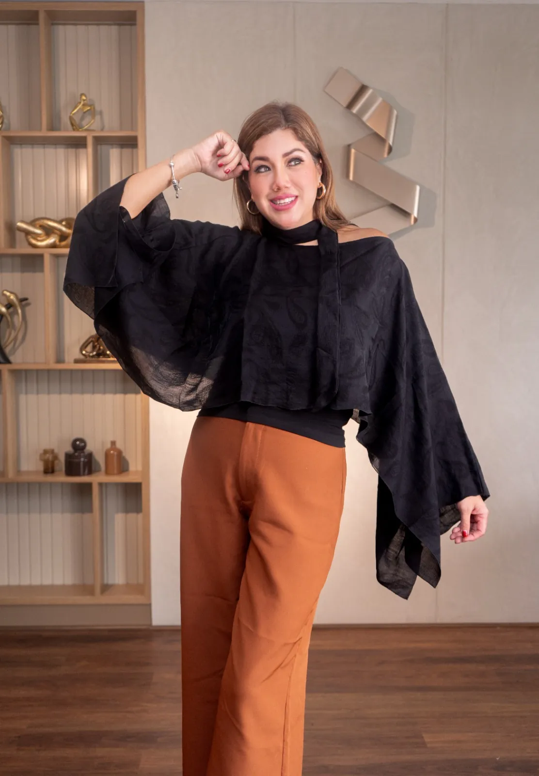 Blusa Poncho Negro